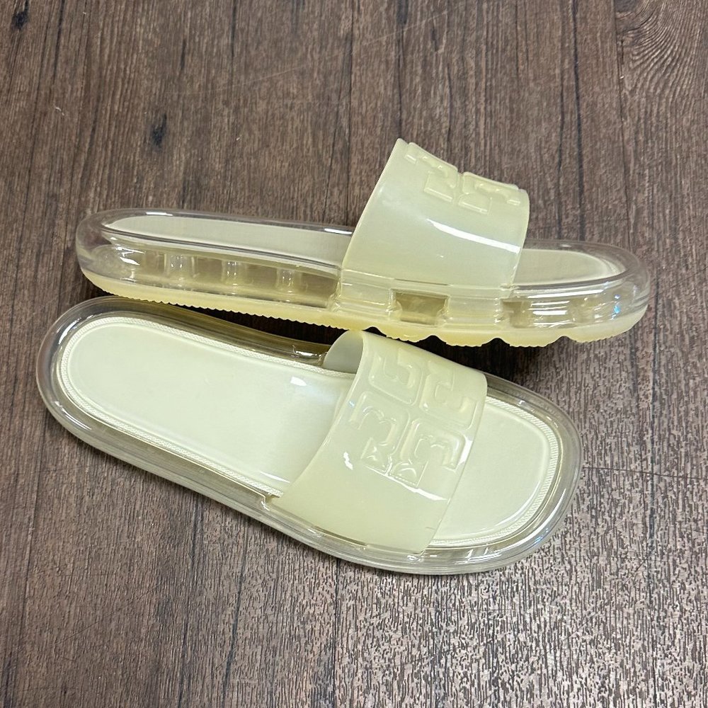 Tory Burch Bubble Jelly Slides EXCELLENT USED CONDITION - Picture 2 of 4